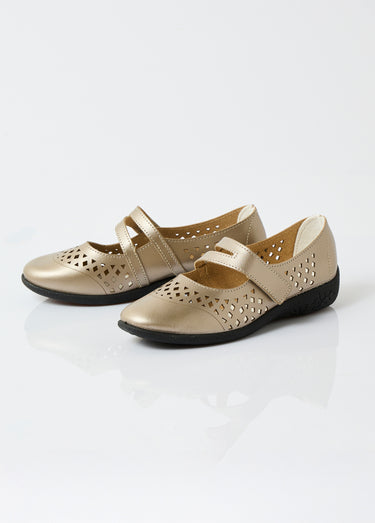 Ballerines babies cuir largeur confort Bronze Irise
