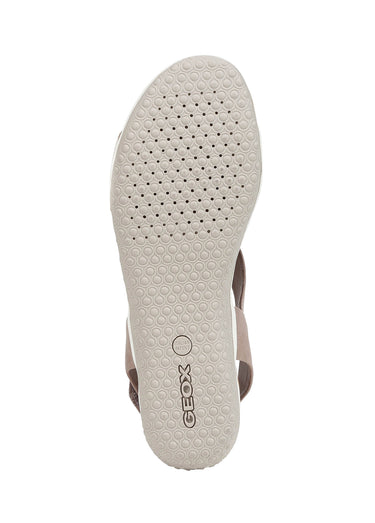 Sandales en cuir brides à scratch Sable