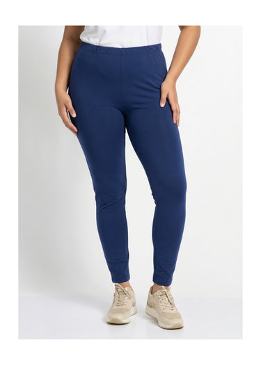 Legging imprimé taille élastiquée Uni Marine