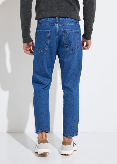 Jean 5 poches homme, coupe tendance Bleu