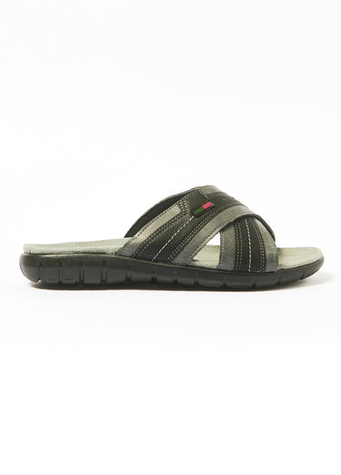 Mules brides croisées semelle confort Noir