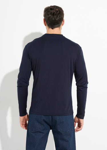 T-shirt à manches longues avec stretch Bleu