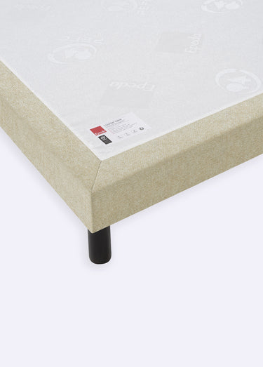 Sommier tapissier 16cm + pieds wengé 17cm Chenille Lin