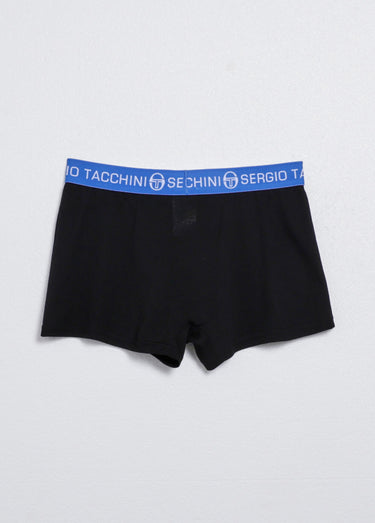 Boxer uni ceinture élastiquée flashy Noir/Bleu