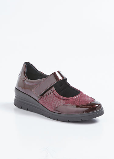 Ballerines scratchées pieds sensibles Bordeaux