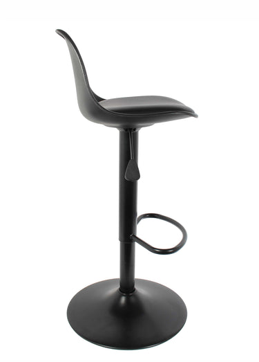Set 2 Tabourets hauts en simili, 2N Noir