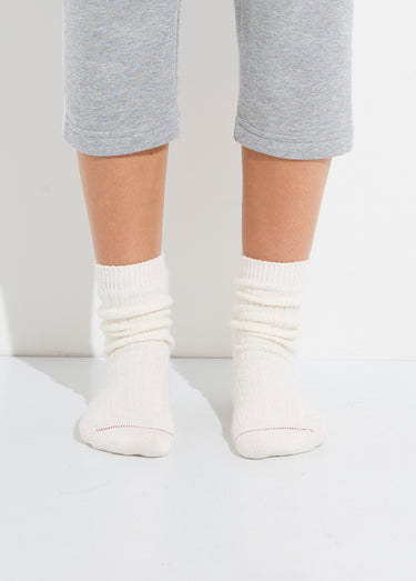 Chaussettes avec laine et cachemire Blanc