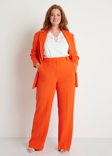 Pantalon fluide large Orange