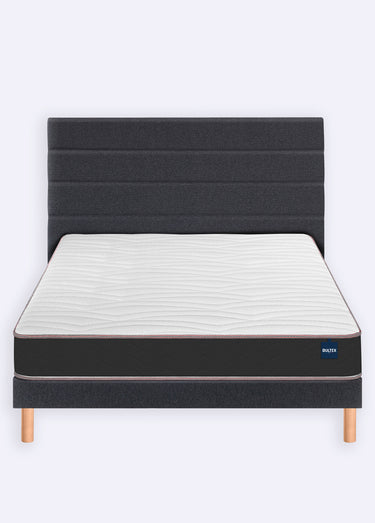 Tête de lit Lignes en mousse, haut. 120cm Jersey Gris Fonce