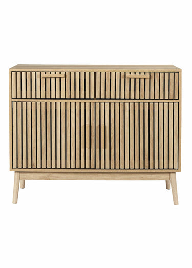 Buffet 2 portes, bois façon claustra Marron
