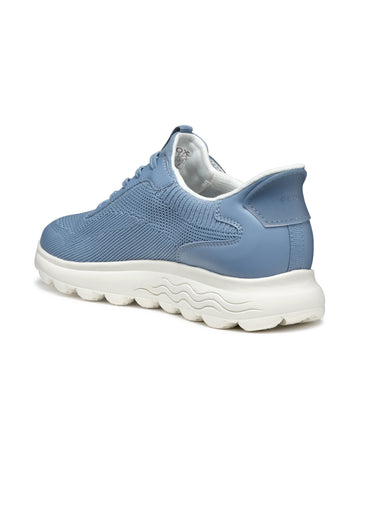 Baskets en mesh avec semelle compensée Bleu