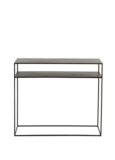 Console design minimaliste, métal foncé Noir