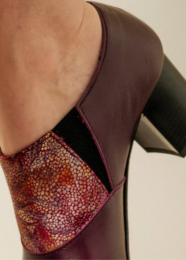 Derbies trotteurs zippés largeur confort Bordeaux