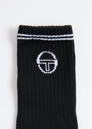 Chaussettes de sport hautes, avec logo Noir