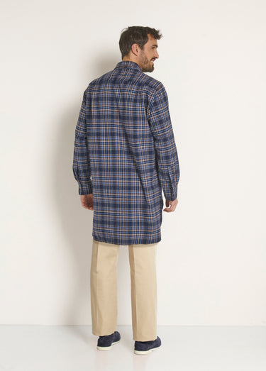 Chemise de travail chaude flanelle à carreaux Carreaux Bleu