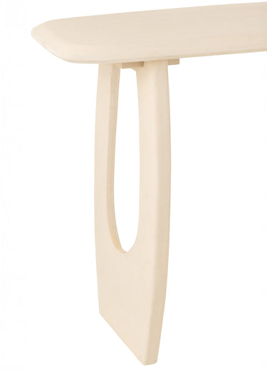 Console forme organique bois de manguier Blanc