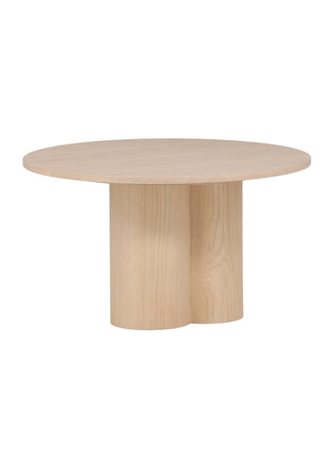 Table basse bois clair, pied fantaisie Blanchi