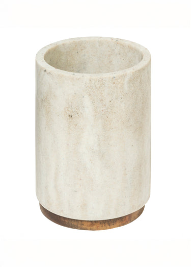 Set SDB distributeur savon et gobelet Beige