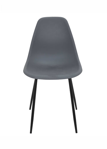 Set 6 Chaises forme coque GUSTAV Gris