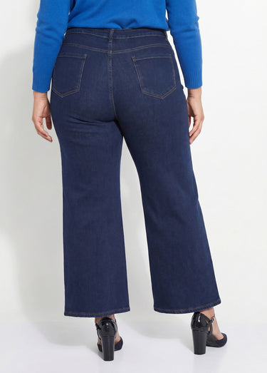 Jean 5 poches extensible coupe large Bleu Stone