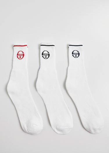 Lot de 3 Chaussettes de sport assorties Blanc