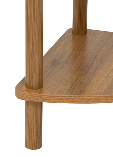 Etagère d'angle sur pieds, 3 niveaux Naturel