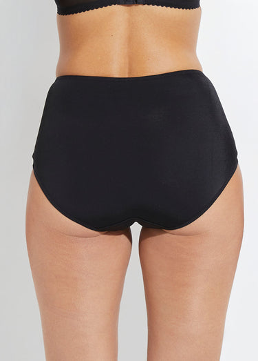 Culotte midi taille normale maille fantaisie Noir