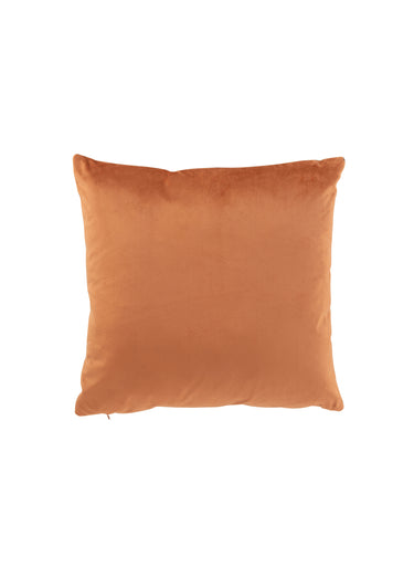 Coussin carré en velours imprimé jungle Terracotta