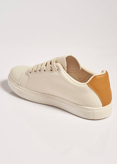 Sneakers monochromes, style essentiel Beige