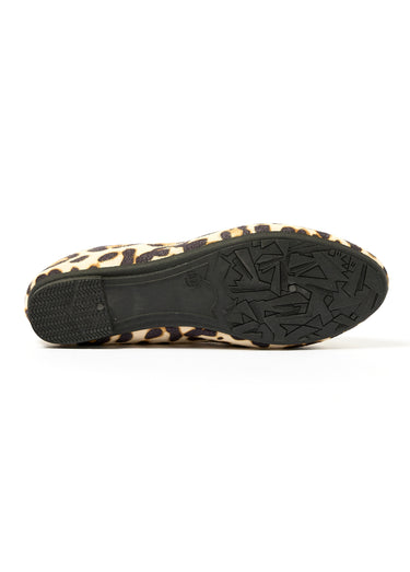 Ballerines talon plat et petit noeud Leopard
