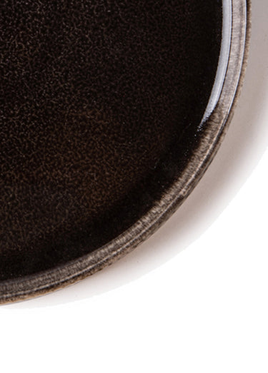 Service de table grès émaillé 12 pièces moyen Marron