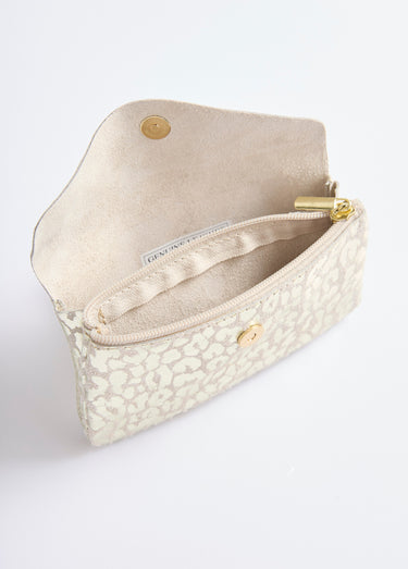 Petit portefeuille cuir motif léopard Dore