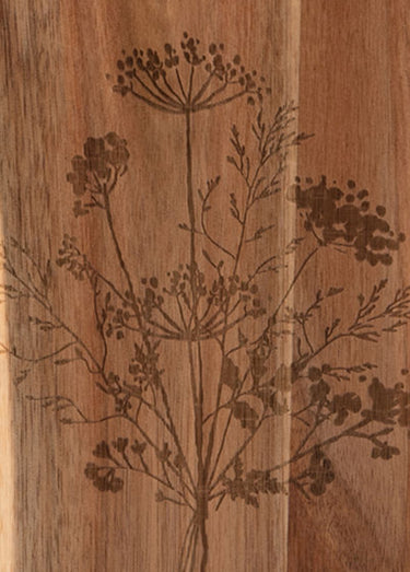 Planche à découper déco bois d'acacia Naturel
