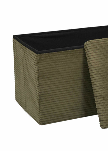 Pouf bouclette avec coffre de rangement 2B Vert