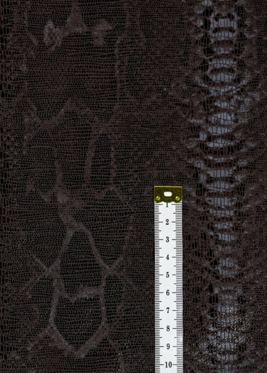 Coupon tissu création, simili reptile Marron
