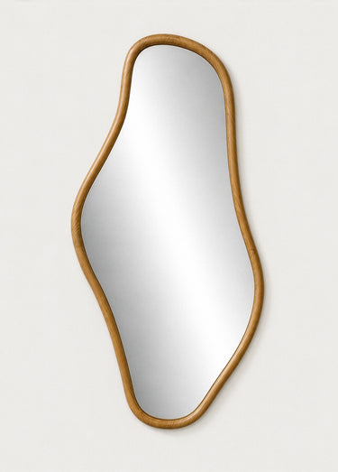 Miroir contour organique en pin BRANDSBY Naturel