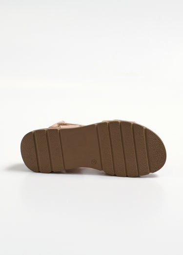 Sandales compensées sportwear chic Beige