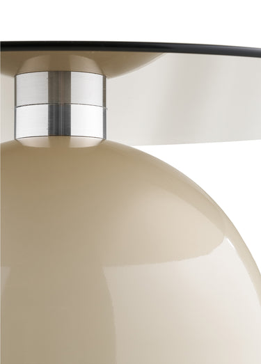 Table basse verre et métal RAVELLO Beige/Gris