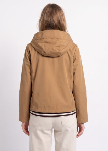 Veste coupe vent imperméable col montant Camel