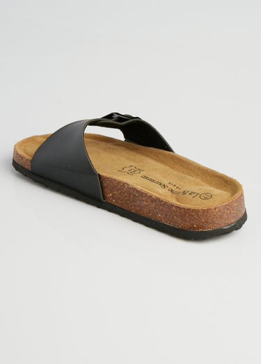 Mules avec boucle et semelle anatomique Noir