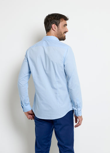 Chemise classique homme col standard Bleu Ciel