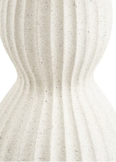 Table d'appoint rainurée, néo baroque Blanc