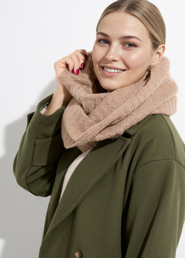 Tour de cou snood en maille mousseuse Taupe