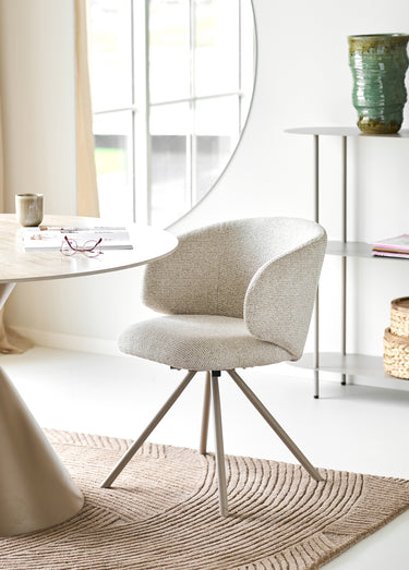 Chaise pivotante pieds métal FULHAM Sable