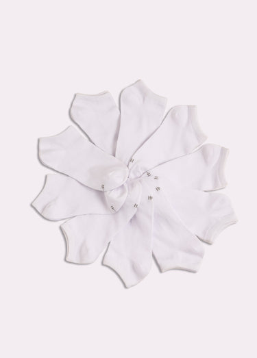 Socquettes basses unies Blanc
