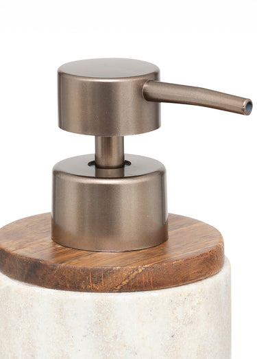 Set SDB distributeur savon et gobelet Beige