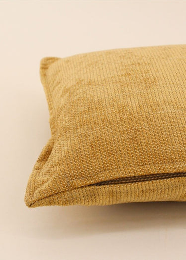 Coussin texturé aspect velours, 4M Moutarde