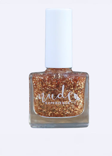 Vernis à ongles pailleté formule peel-off Doré Rose