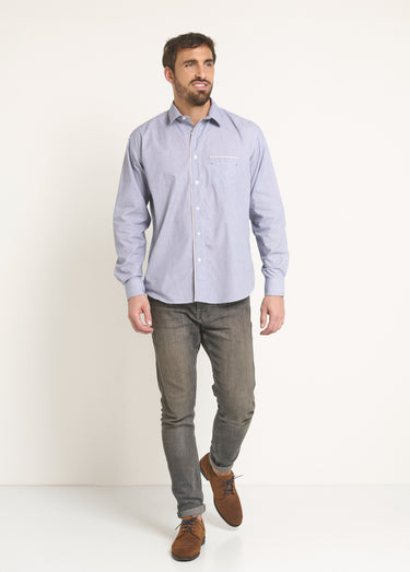 Chemise fantaisie entretien facile Gris