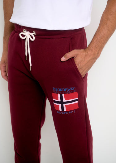 Pantalon de jogging molleton pour homme Bordeaux